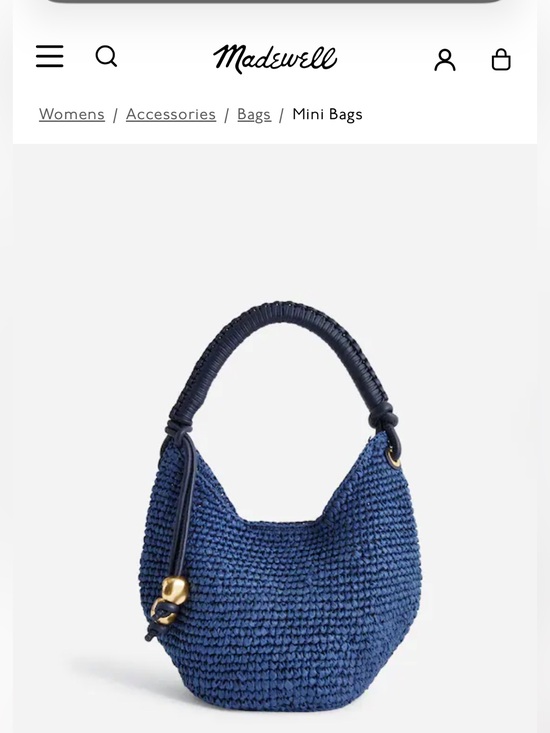 Madewell Handbags - Madewell Camren Woven Mini Bag with Gold Accent